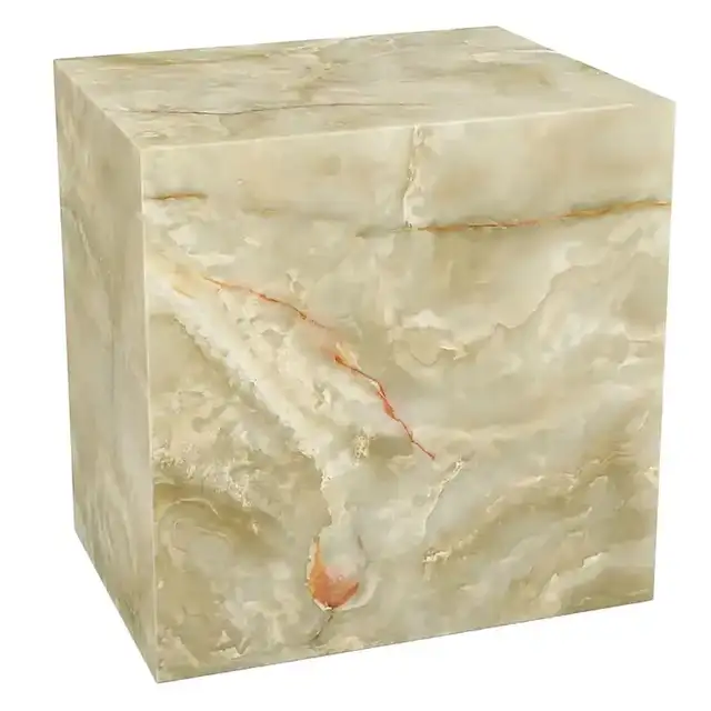 Artemis Square Accent Table in Jade Onyx