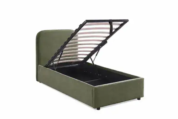 TWIN PLATFORM STORAGE BED - OLIVE GREEN