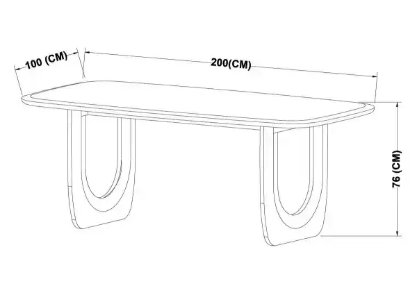 DINING TABLE - DARK WALNUT (OPEN BOX)