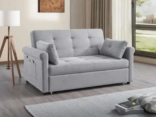 IF 9045 - Sofabed (Medium) (Grey Fabric)
