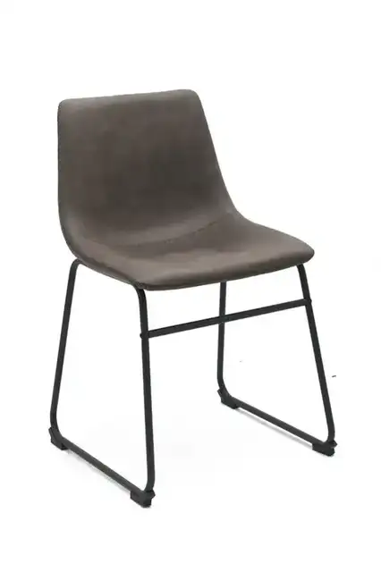 DINING CHAIR, SET OF 2, VINTAGE BROWN