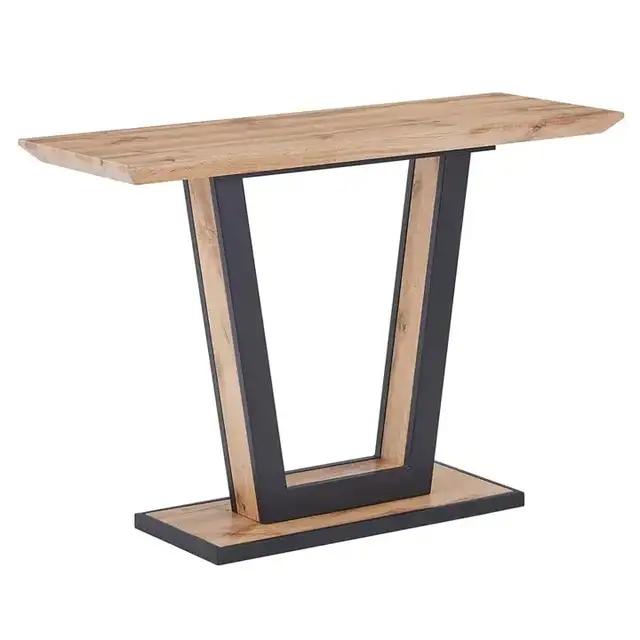 Forna Console Table, 43.5" in Natural and Black