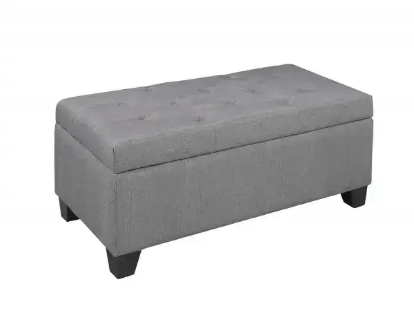 STORAGE OTTOMAN - GREY