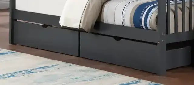 B 121 Single/Single Bunk Bed - Grey