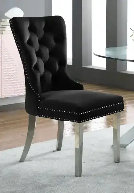 C 1261 - Chair (Black Velvet) — 1 Chair
