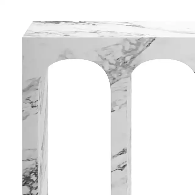 Atticus Console Table, 59" in Bulgari White