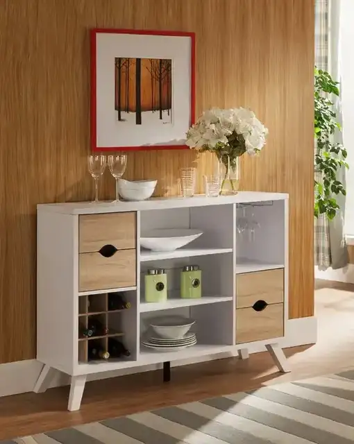 BUFFET/SERVER - WHITE/OAK