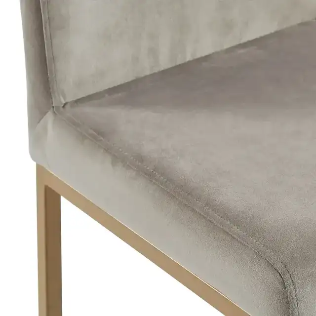 Diego 26" Counter Stool, Set of 2 in Grey and Aged Gold
