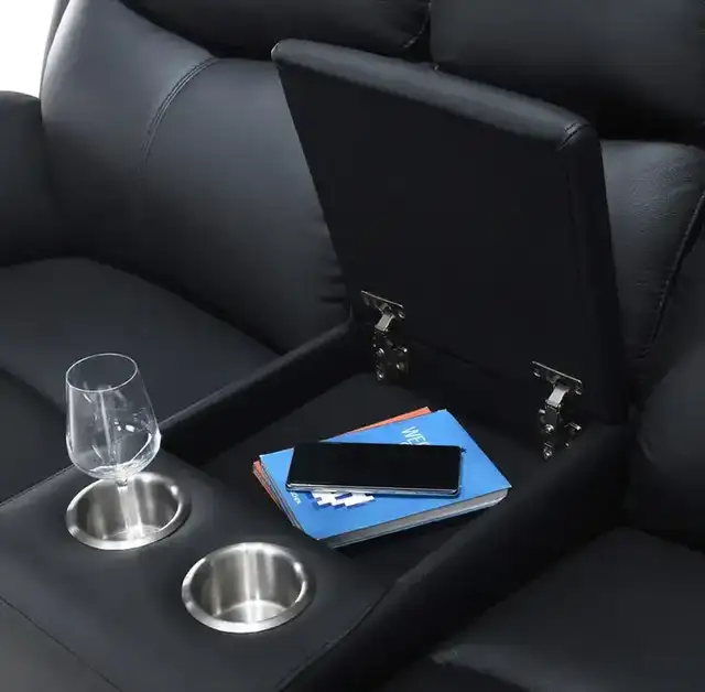 IF 8120 (Black Leather Match) - 3Pc Power Recliner Set