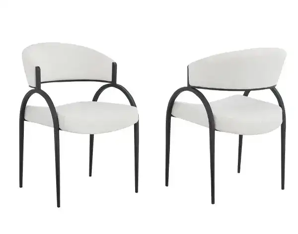 DINING CHAIR CREAM/BLACK — 1 Chair