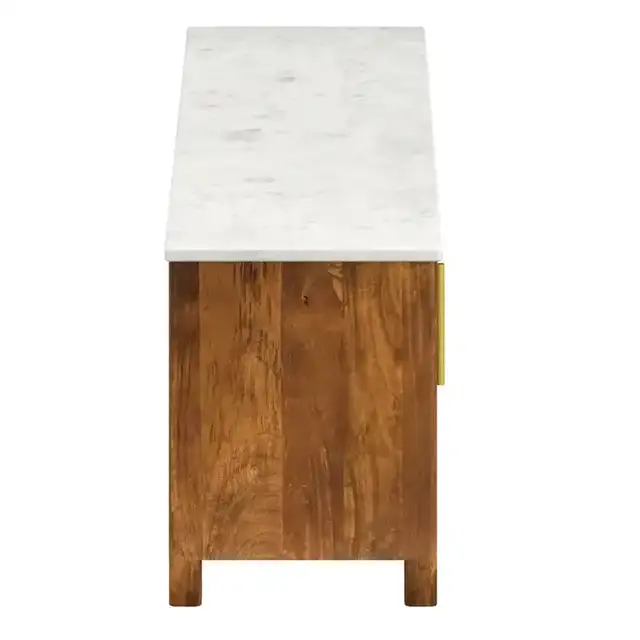 Camden Media Cabinet, 63" in Walnut and White