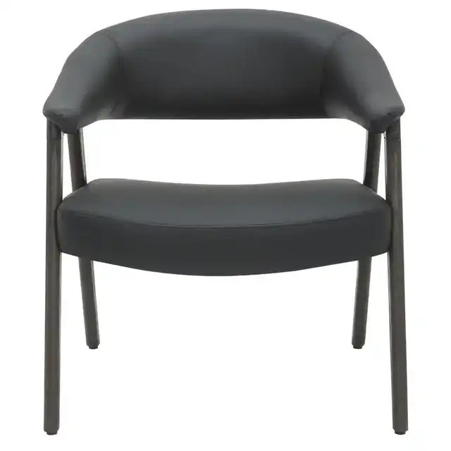 Bexley Accent Chair in Black and Dark Walnut