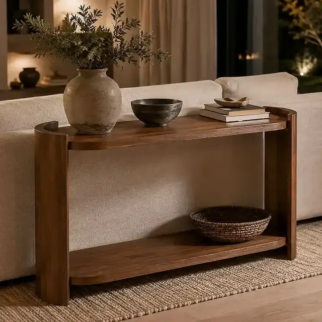 Grace Console Table, 42" in Walnut