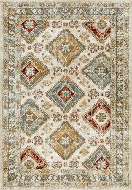 5 X 8 AREA RUG - CREAM/GREY/TAUPE