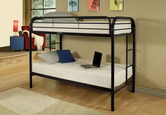 B 500 Single/Single Bunk Bed - Black