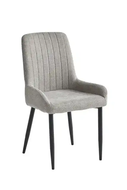 C 1512 - Chair (Greyish/Beige Fabric) — 1 Chair