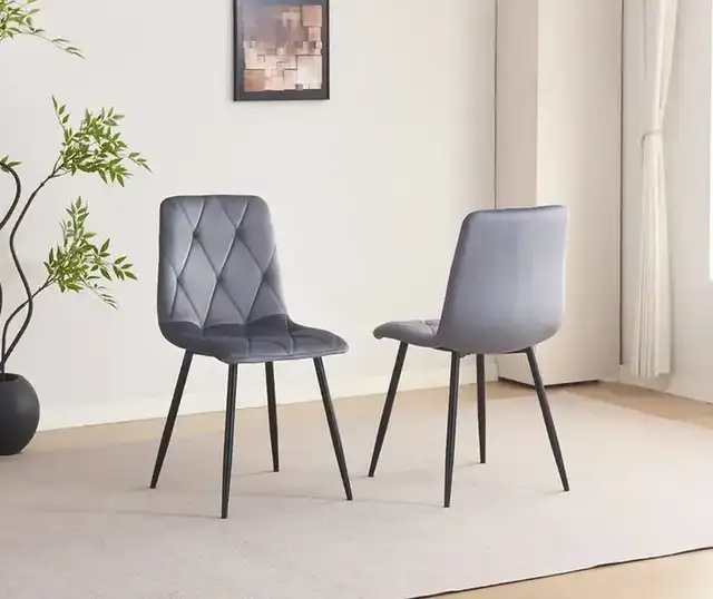 C 1632 - Chair (Dark Grey Velvet) — 1 Chair