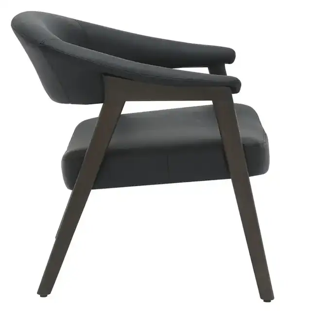 Bexley Accent Chair in Black and Dark Walnut
