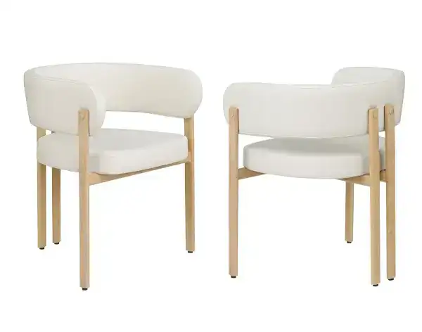DINING CHAIR CREAM/OAK — 1 Chair