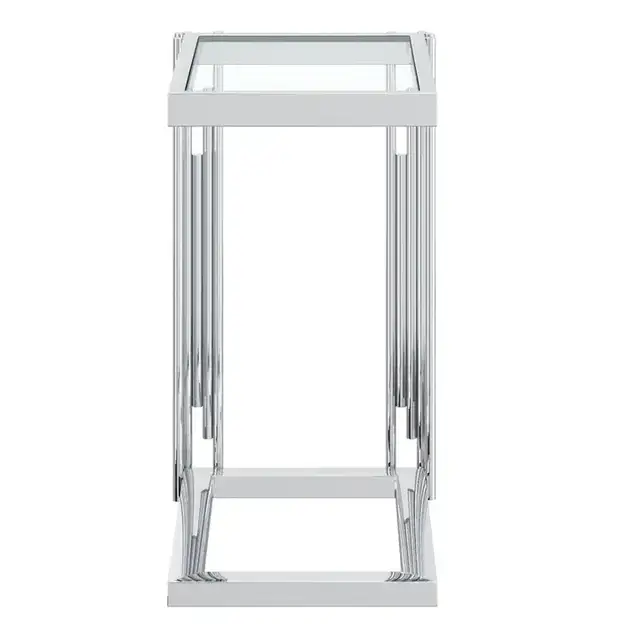 Estrel Small Accent Table in Silver