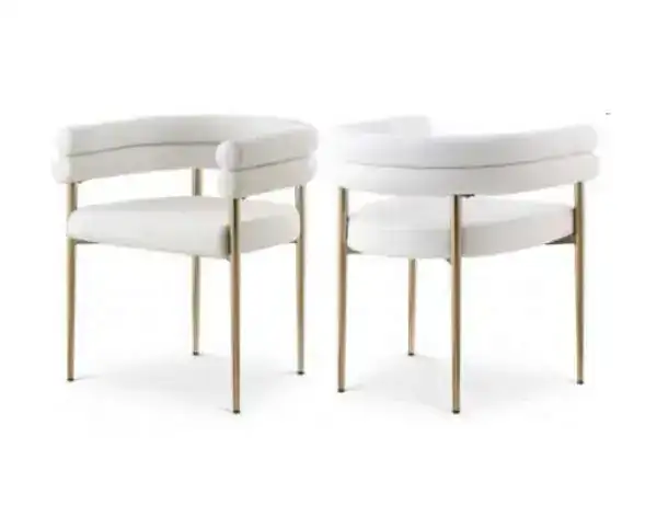 DINING CHAIR CREAM/GOLD — 1 Chair