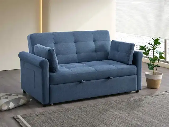 IF 9048 - Sofabed (Large) (Blue Fabric)