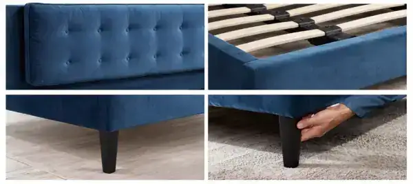 QUEEN PLATFORM BED - TEAL