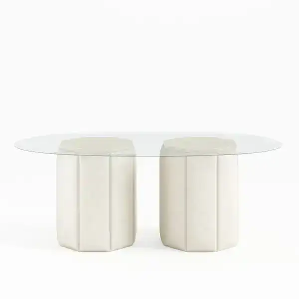 80'' DINING TABLE - BEIGE