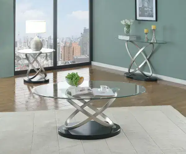 COFFEE TABLE - BLACK/SILVER