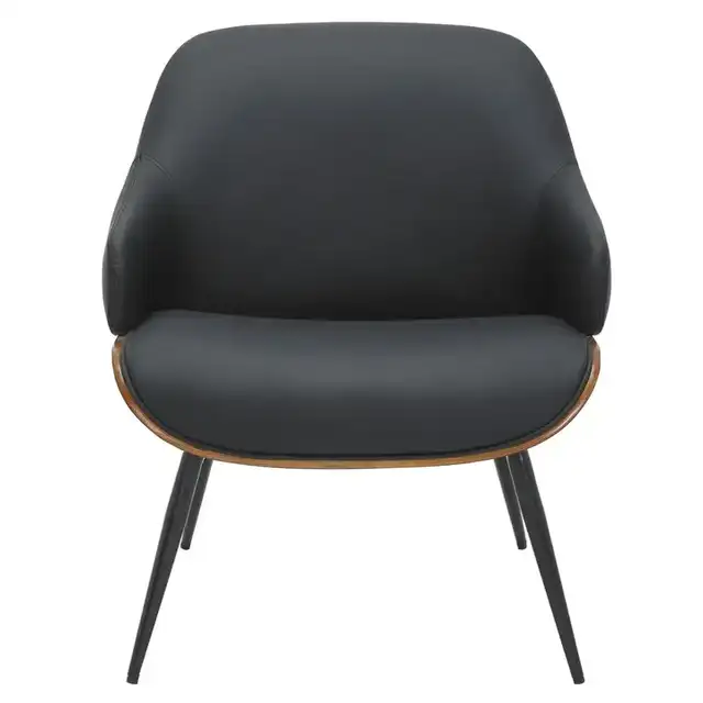 Umber Accent Chair in Black and Walnut