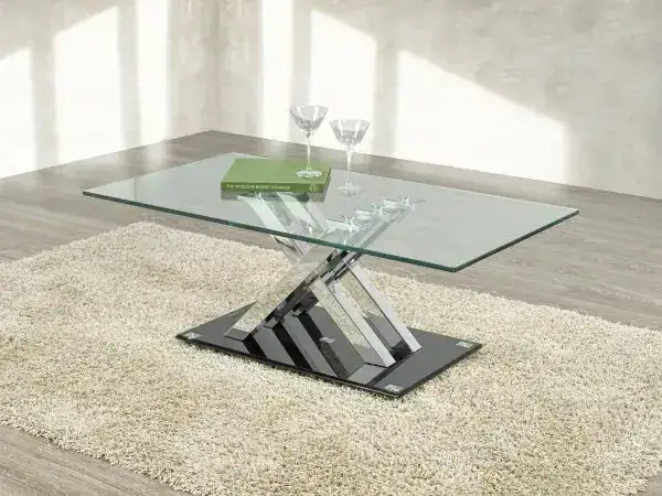COFFEE TABLE - SILVER/BLACK