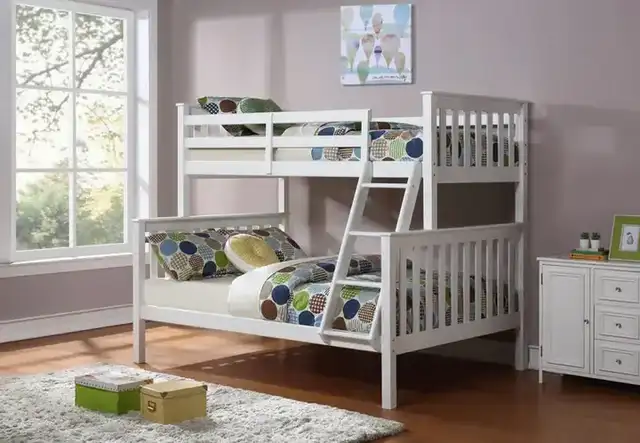 B 102 Single/Double Bunk Bed - White