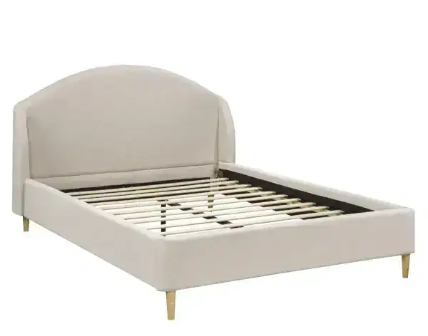 KING PLATFORM BED - BEIGE