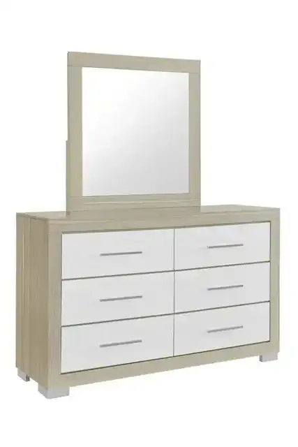 Emma (Natural-White) - Dresser & Mirror