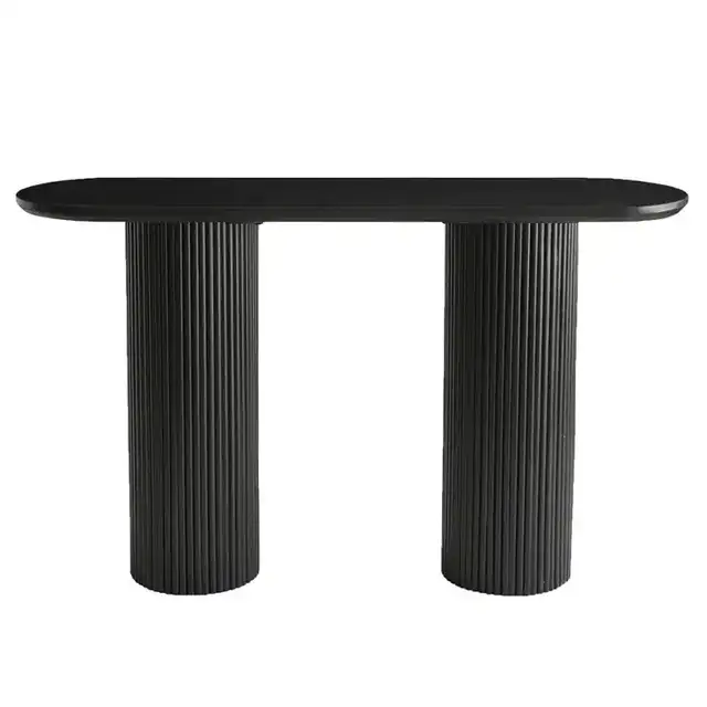 Jilsa Console Table, 50" in Black and Black