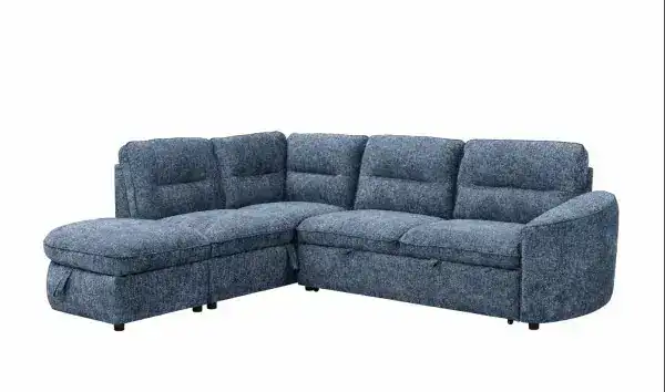 LHF SECTIONAL SLEEPER - BLUE