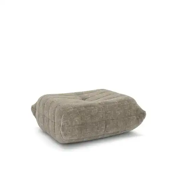 ARMLESS CHAIR & OTTOMAN - TAUPE