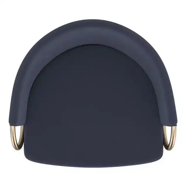 Lavo 26" Counter Stool with Swivel, Set of 2 in Blue and Black and Aged Gold