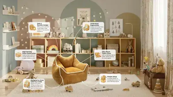 KIDS' CHAIR - MUSTARD YELLOW