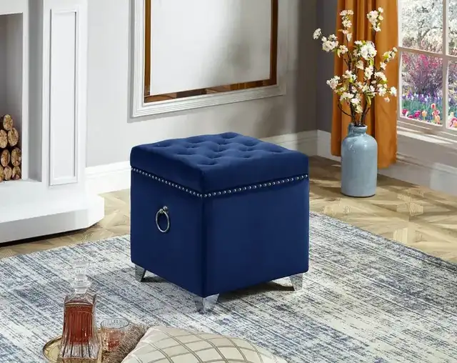 IF 6297 - Ottoman (Navy Velvet)