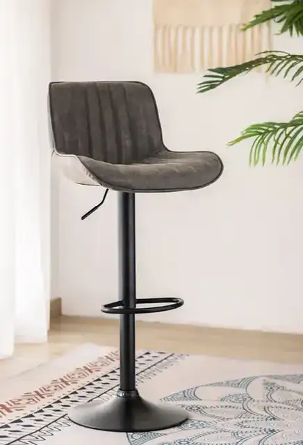 ST 7821 - Bar Stool - Grey PU