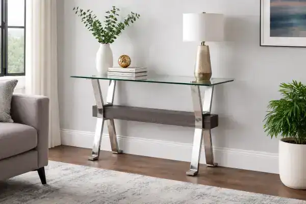 S0FA TABLE - GREY/SILVER