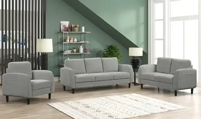 IF 8250 (Grey) - 3Pc Sofa Stationary Set