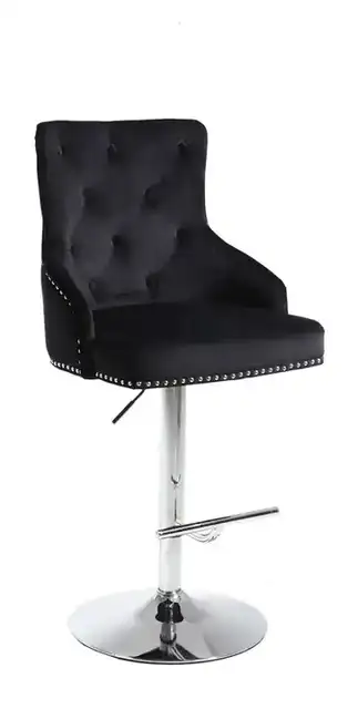 ST 6021 - Bar Stool - Black Velvet