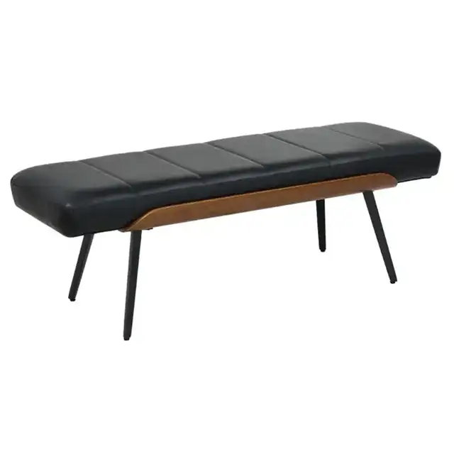 Umber Bench in Black and Walnut