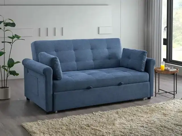 IF 9047 - Sofabed (Medium) (Blue Fabric)