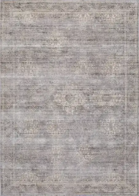 5 X 8 AREA RUG - GREY/IVORY/BEIGE