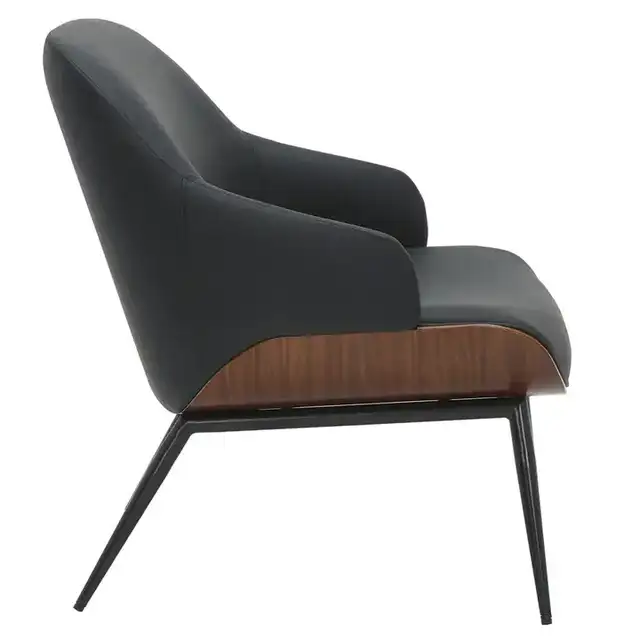 Umber Accent Chair in Black and Walnut