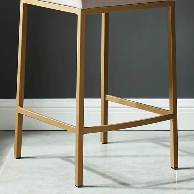 Diego 26" Counter Stool, Set of 2 in Grey and Aged Gold