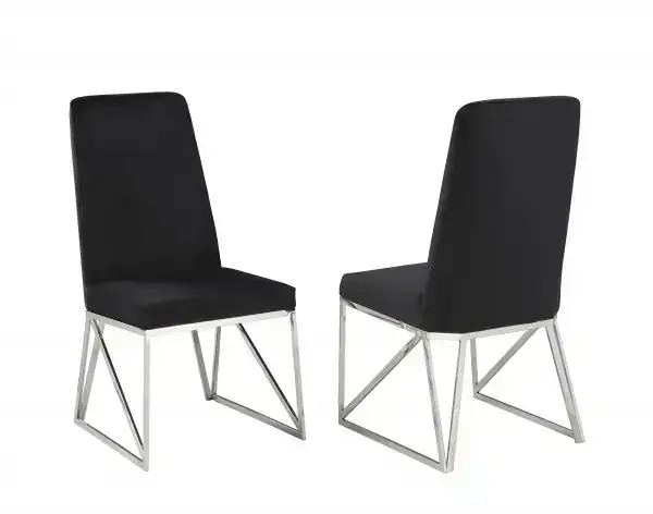 DINING CHAIR, SET OF 2 - BLACK